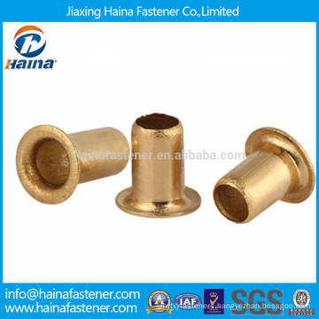 Brass hollow rivets,semi-tubular rivets